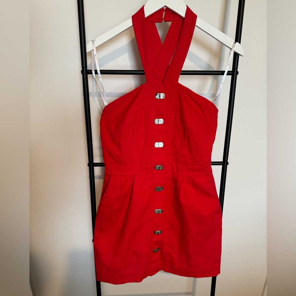 Red Halter Neck Dress